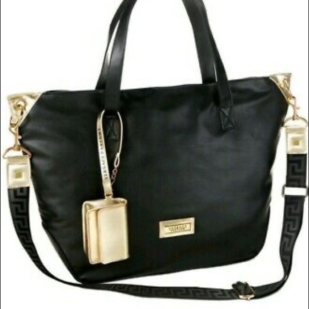 Versace Parfum Black Tote (BRAND NEW, NEVER WORN, WITH TAGS)
